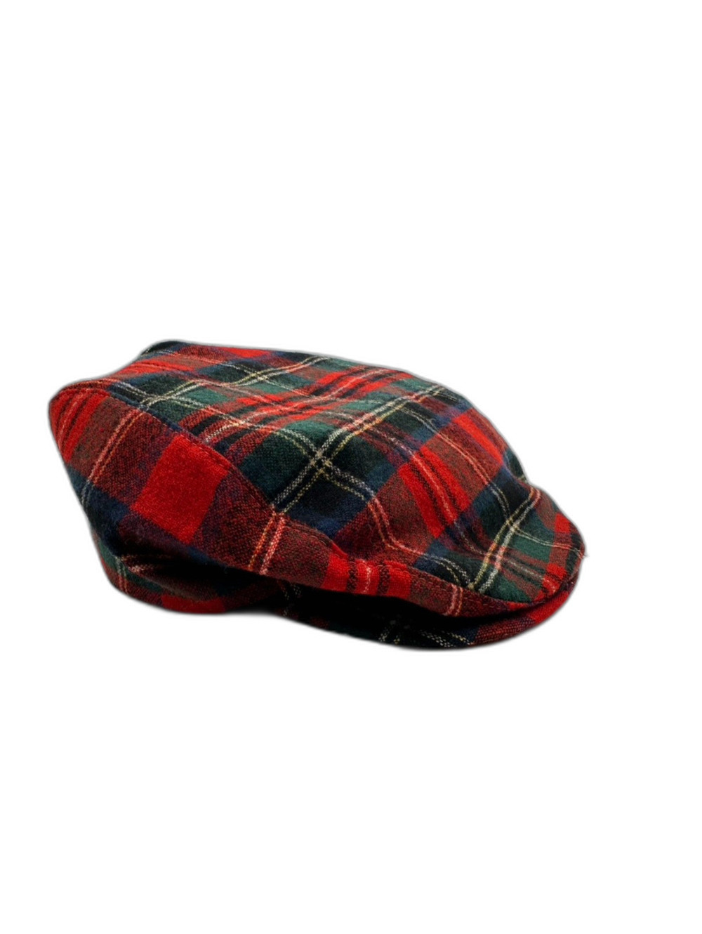 Vintage Pendleton Wool Newsboy Cabbie Flat Driving Plaid Tartan Cap Hat